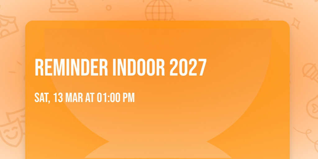 Reminder indoor 2027 in Zaandam
