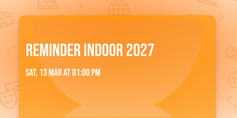 Reminder indoor 2027 — sport in Zaandam